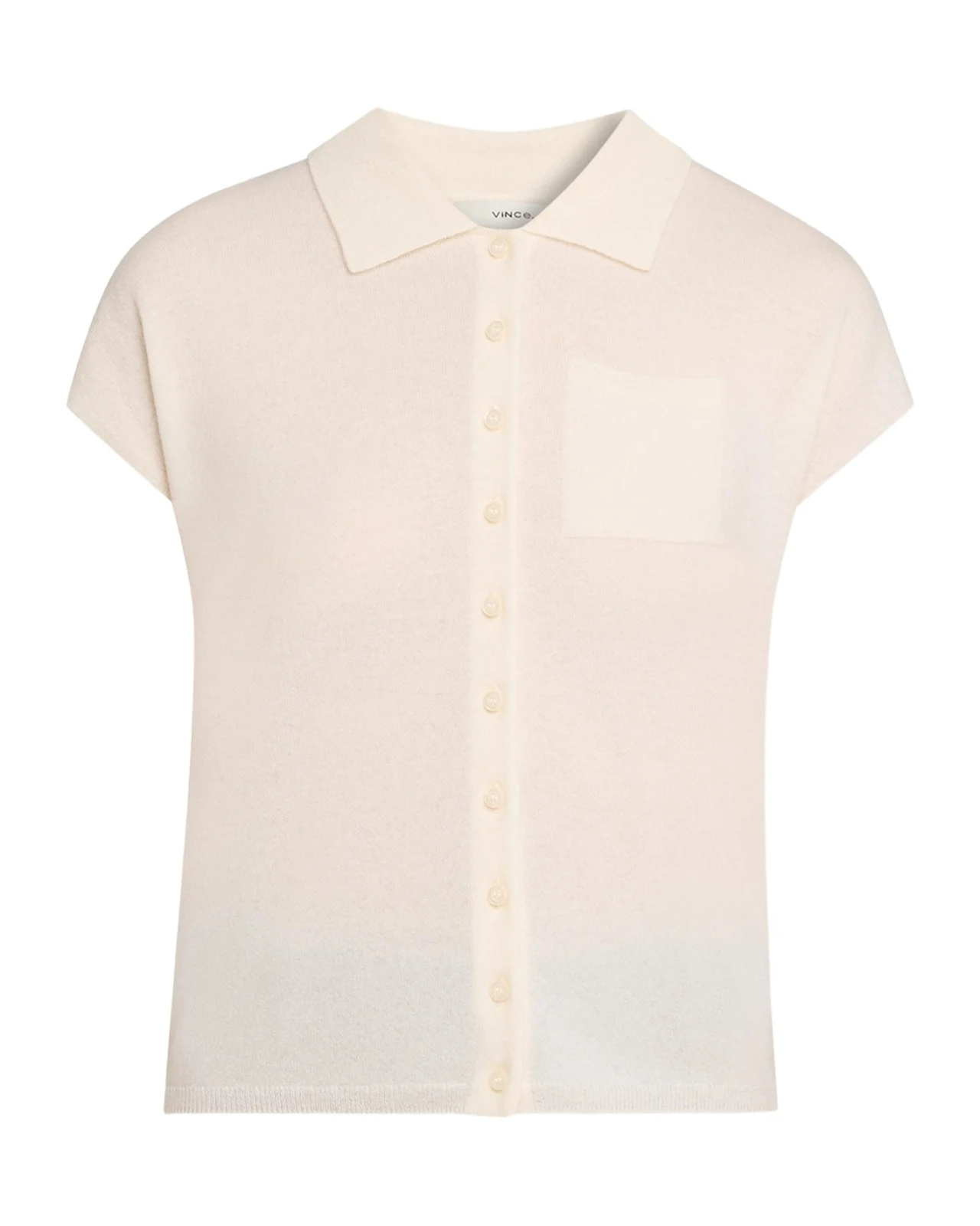 Short-Sleeve Cashmere-Blend Polo Sweater Short-Sleeve Cashmere-Blend Polo Sweater