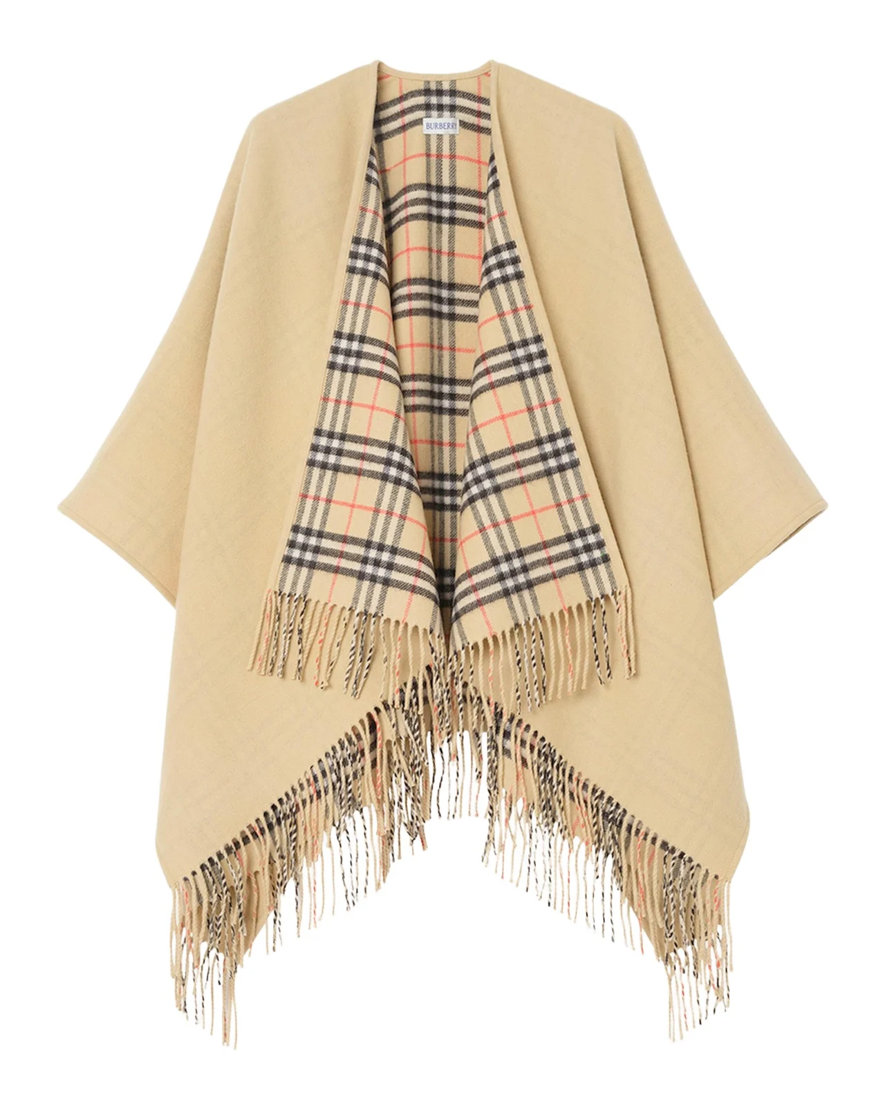 Burberry Reversible Check Wool Cape
