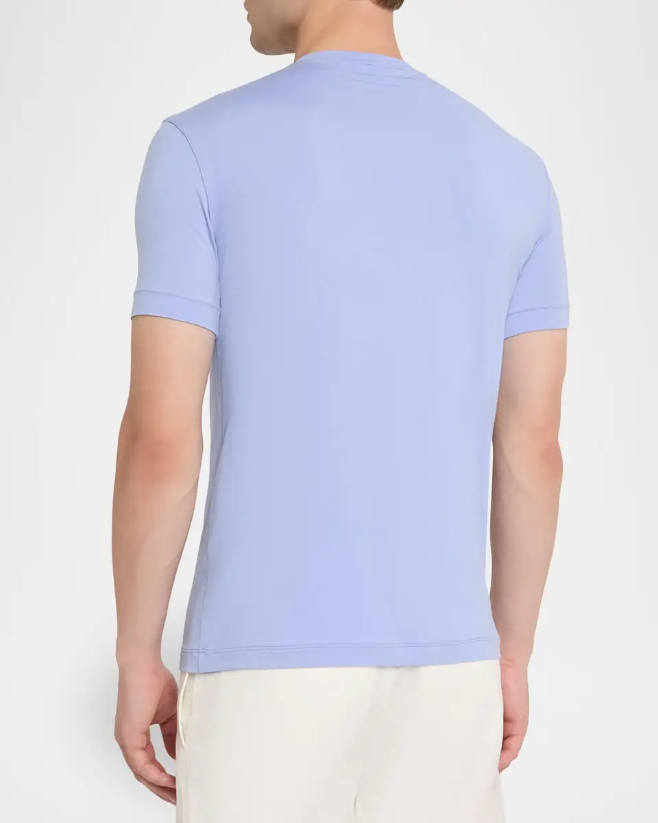 Giorgio Armani Men's Solid Viscose Stretch Jersey T-Shirt | Thumbnail 3 Giorgio Armani Men's Solid Viscose Stretch Jersey T-Shirt | Thumbnail 3