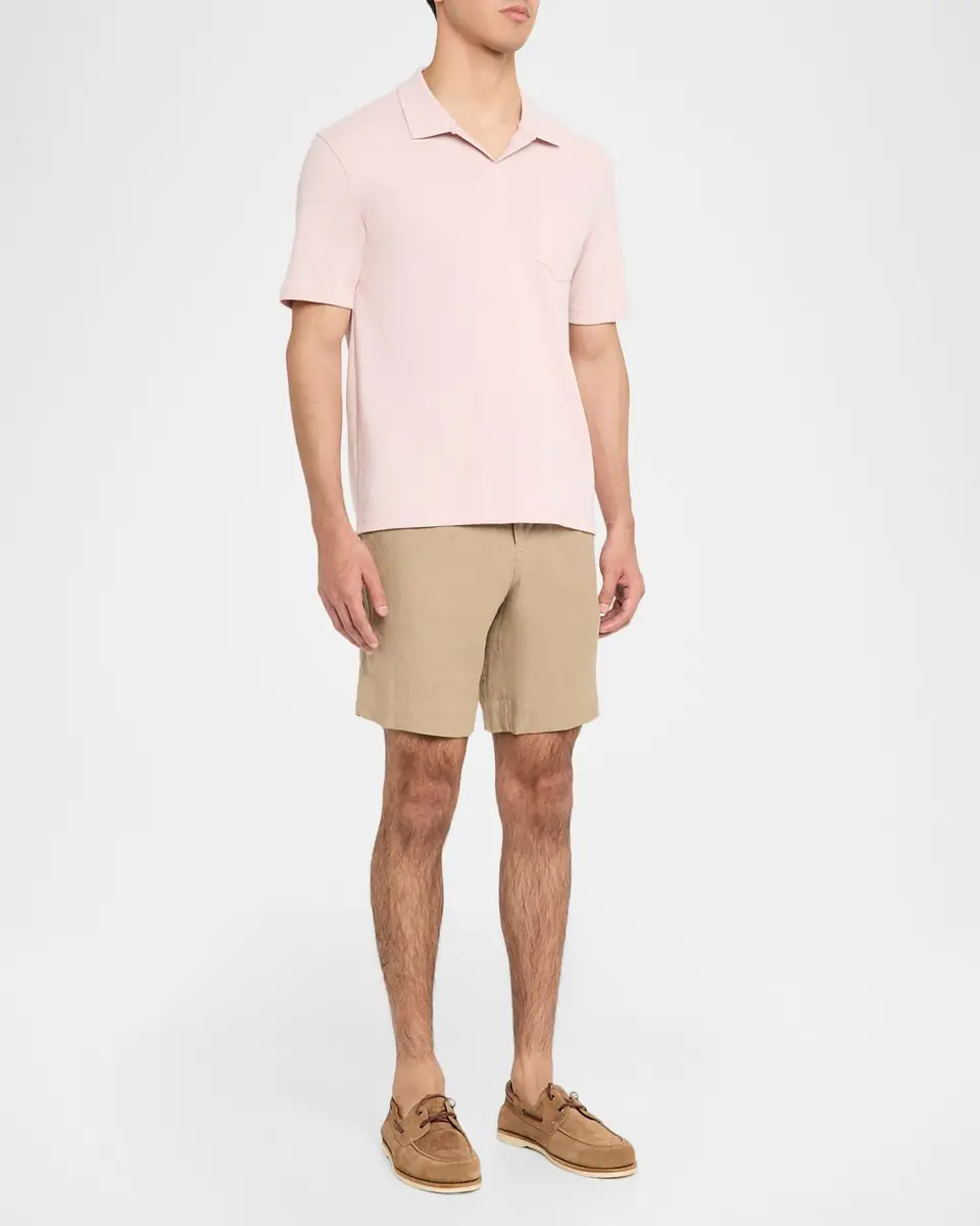 Vince Men's Textured Johnny Collar Polo Shirt | Thumbnail 2