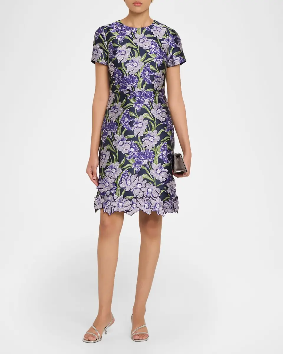 Theia Serenza Jacquard Mini Dress | Thumbnail 2 Theia Serenza Jacquard Mini Dress | Thumbnail 2