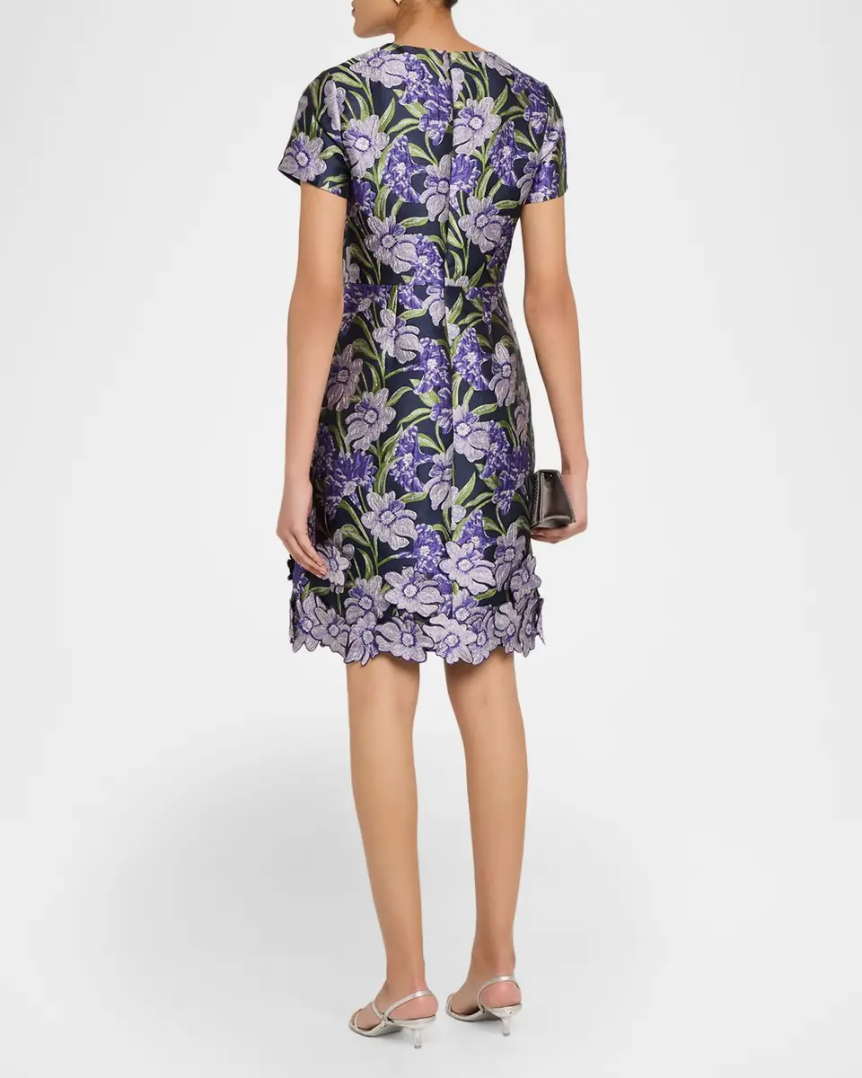 Theia Serenza Jacquard Mini Dress | Thumbnail 3 Theia Serenza Jacquard Mini Dress | Thumbnail 3