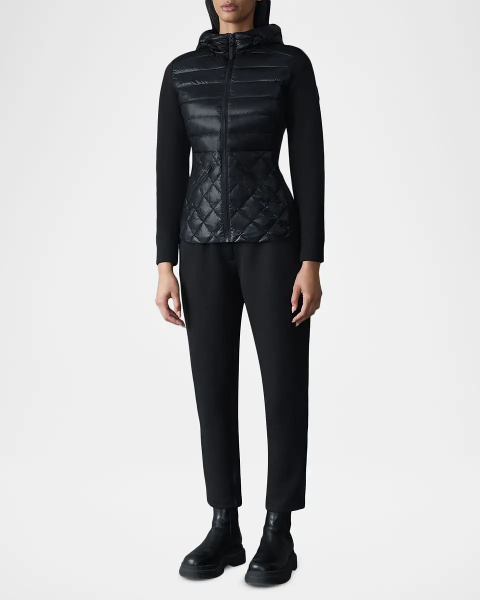 Mackage Agatha Quilted Mixed-Media Hooded Down Jacket | Thumbnail 2