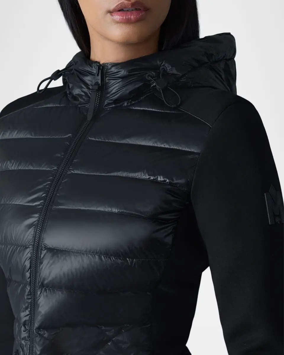 Mackage Agatha Quilted Mixed-Media Hooded Down Jacket | Thumbnail 4