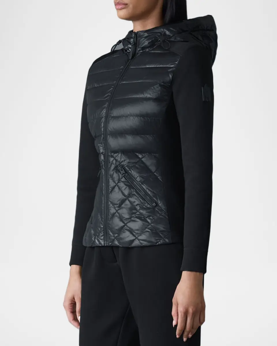Mackage Agatha Quilted Mixed-Media Hooded Down Jacket | Thumbnail 5