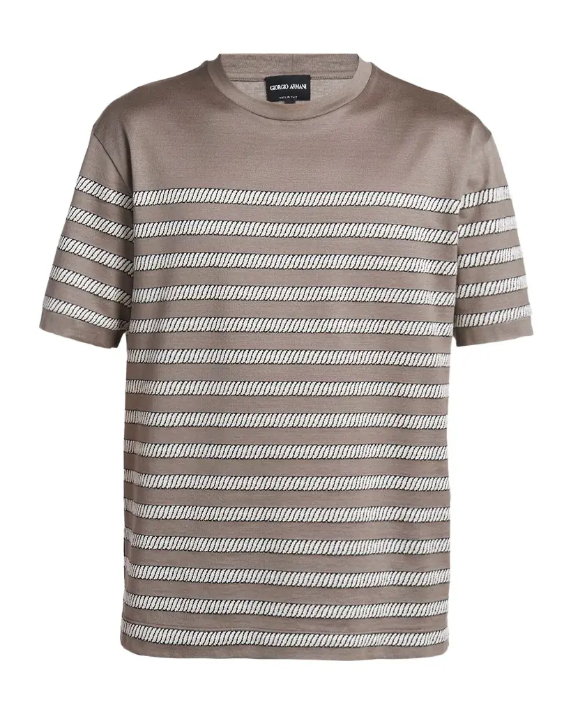 Men's Jersey Stripe Crewneck T-Shirt