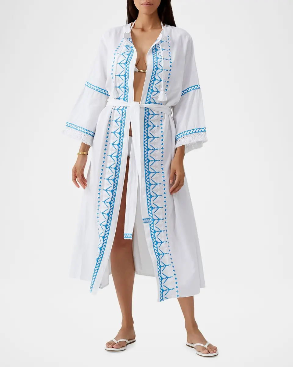 Melissa Odabash Anais Embroidered Midi Kaftan | Thumbnail 2 Melissa Odabash Anais Embroidered Midi Kaftan | Thumbnail 2