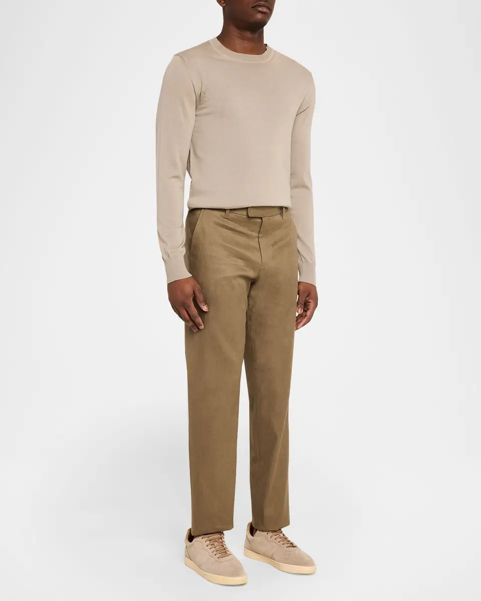 Vince Men's Owen Athletic Linen-Cotton Extended-Tab Pants | Thumbnail 2 Vince Men's Owen Athletic Linen-Cotton Extended-Tab Pants | Thumbnail 2