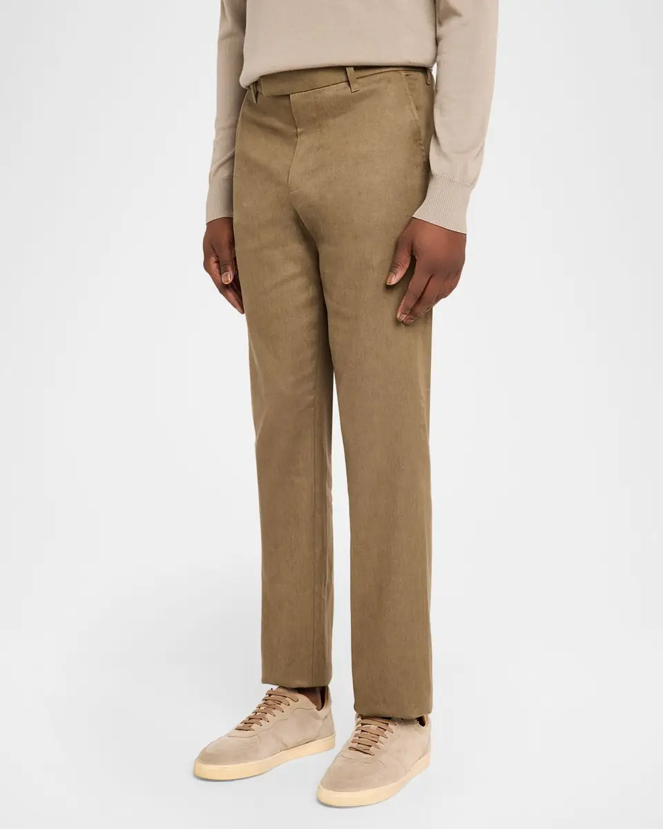Vince Men's Owen Athletic Linen-Cotton Extended-Tab Pants | Thumbnail 4 Vince Men's Owen Athletic Linen-Cotton Extended-Tab Pants | Thumbnail 4