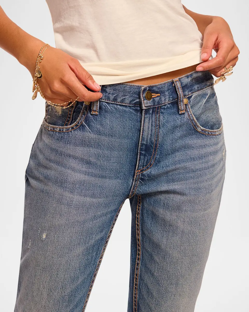 Ramy Brook Milla Distressed Low-Rise Tapered Jeans | Thumbnail 5 Ramy Brook Milla Distressed Low-Rise Tapered Jeans | Thumbnail 5