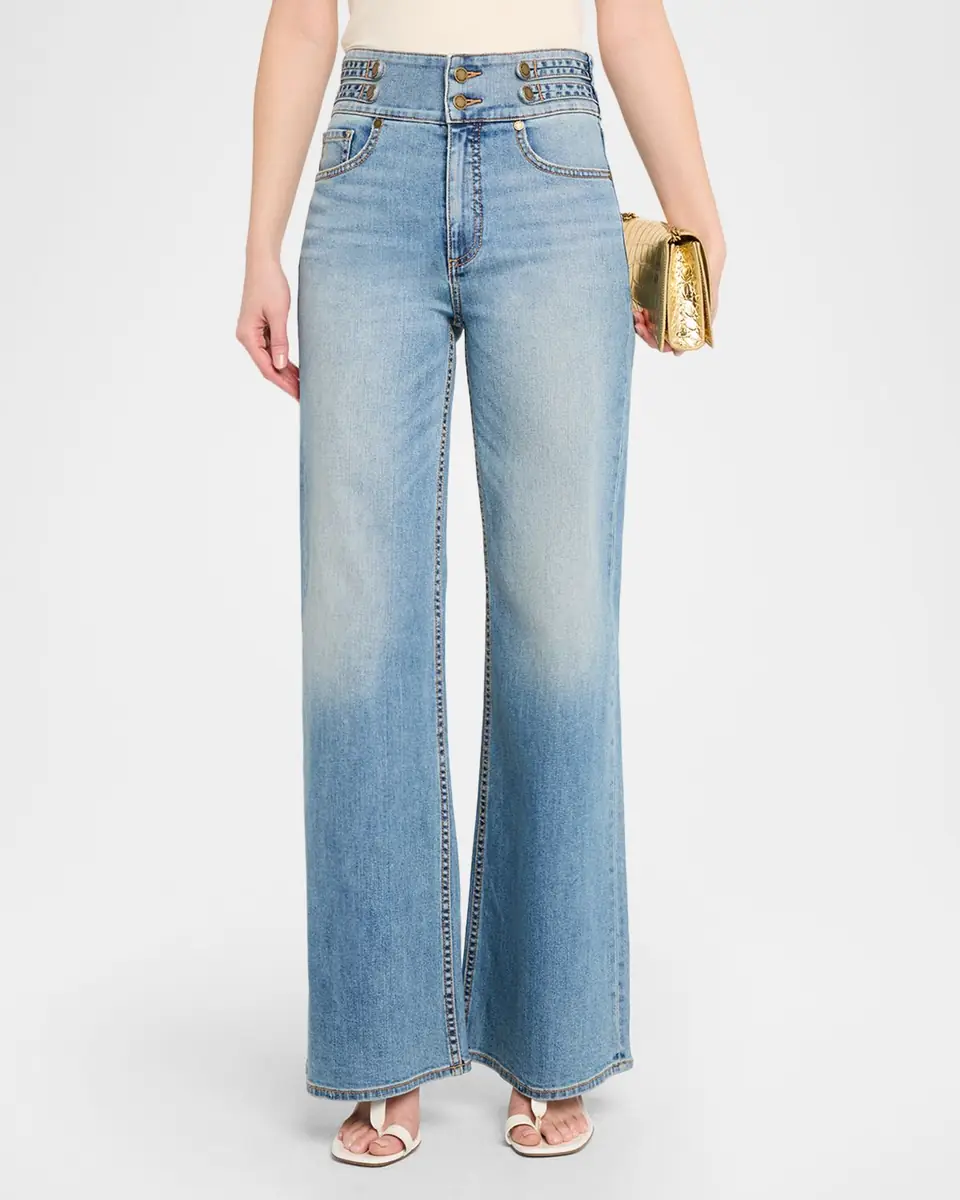 Ramy Brook Liv Double-Button Wide-Leg Jeans | Thumbnail 4 Ramy Brook Liv Double-Button Wide-Leg Jeans | Thumbnail 4