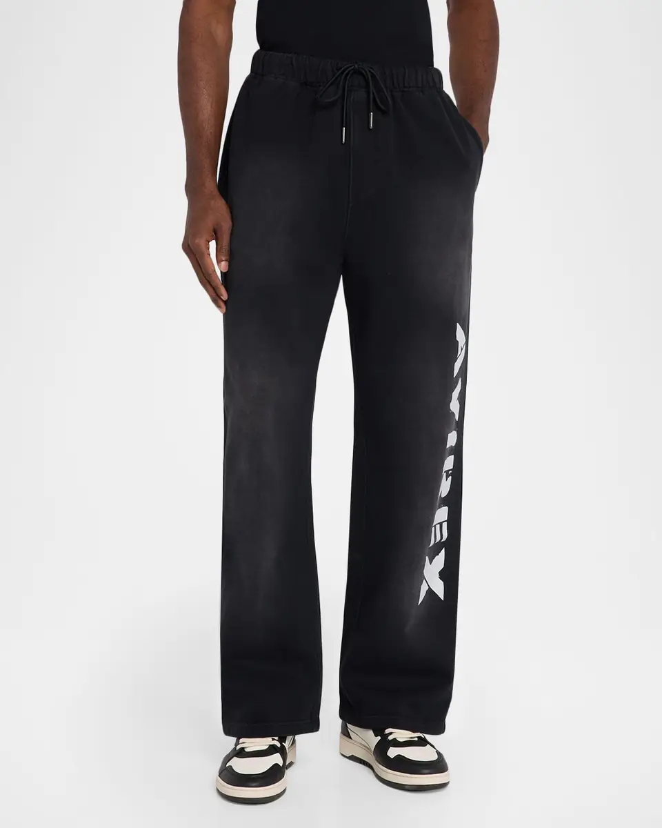 Avirex Men's Distress Icon Fleece Drawstring Pants | Thumbnail 4 Avirex Men's Distress Icon Fleece Drawstring Pants | Thumbnail 4