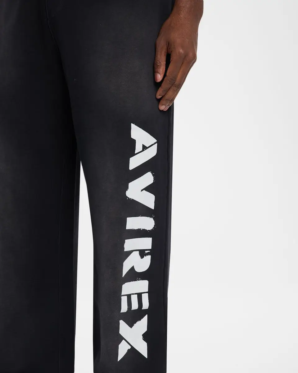 Avirex Men's Distress Icon Fleece Drawstring Pants | Thumbnail 5 Avirex Men's Distress Icon Fleece Drawstring Pants | Thumbnail 5
