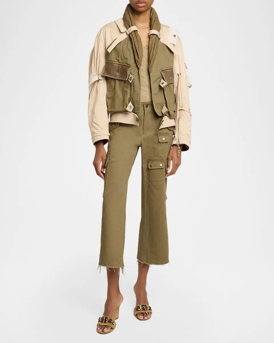 Isabel Marant Julissa Mixed-Media Cargo Jacket | Thumbnail 2 Isabel Marant Julissa Mixed-Media Cargo Jacket | Thumbnail 2
