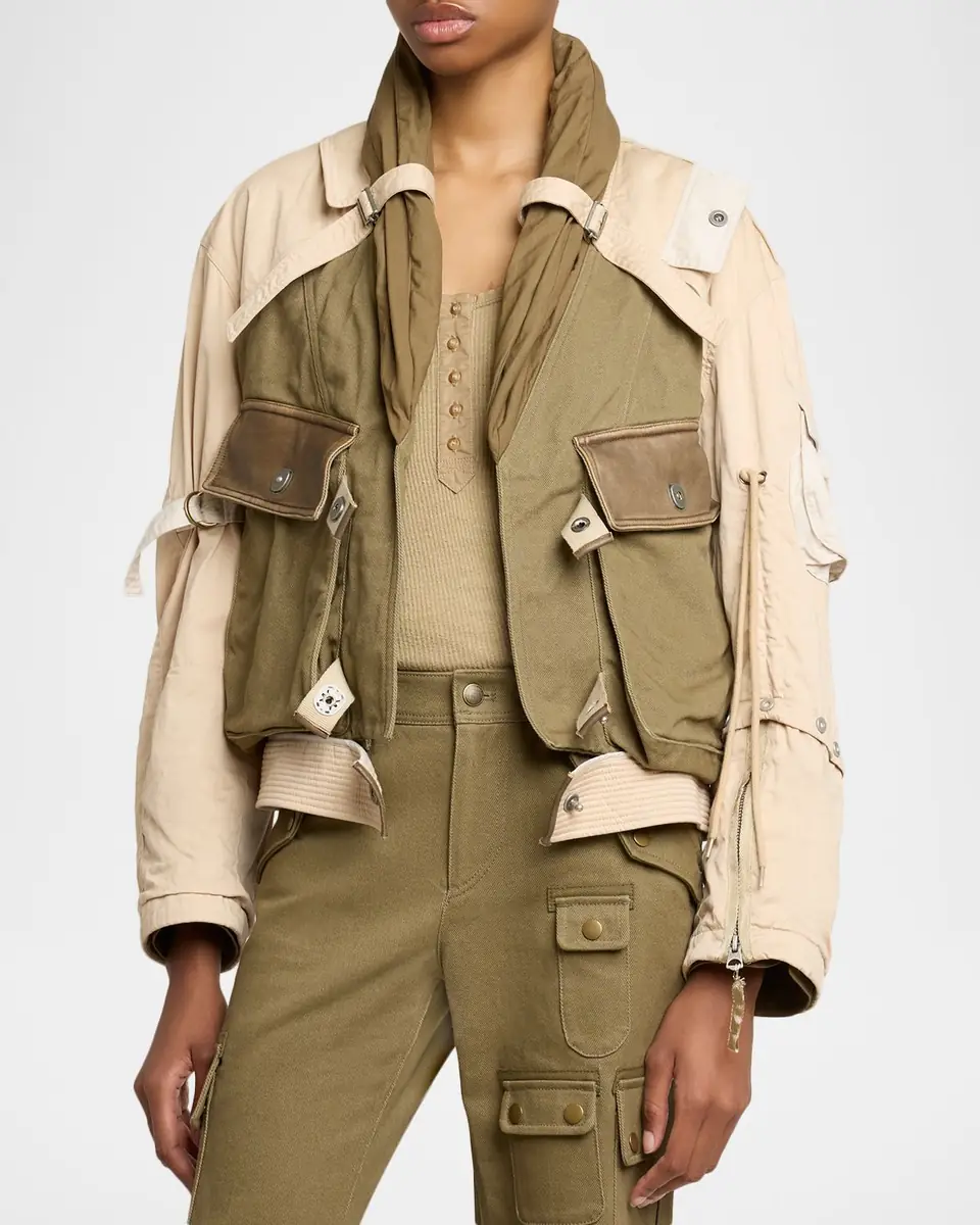 Isabel Marant Julissa Mixed-Media Cargo Jacket | Thumbnail 4 Isabel Marant Julissa Mixed-Media Cargo Jacket | Thumbnail 4