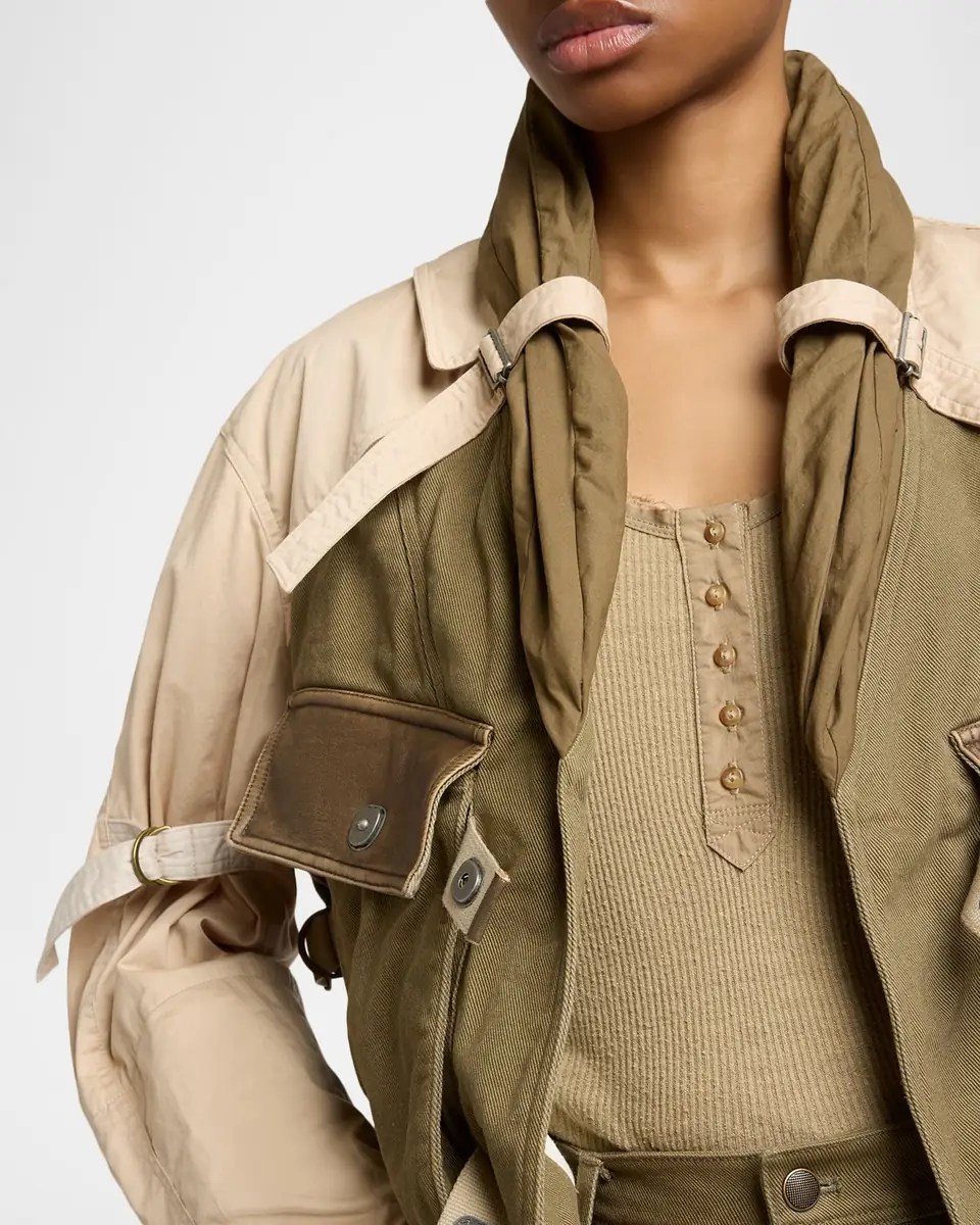Isabel Marant Julissa Mixed-Media Cargo Jacket | Thumbnail 5 Isabel Marant Julissa Mixed-Media Cargo Jacket | Thumbnail 5