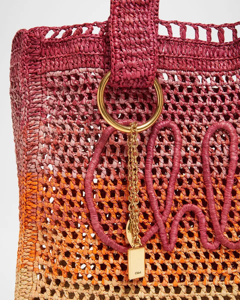 Chloé Summer Banana Ombre Raffia Tote Bag | Thumbnail 6 Chloé Summer Banana Ombre Raffia Tote Bag | Thumbnail 6