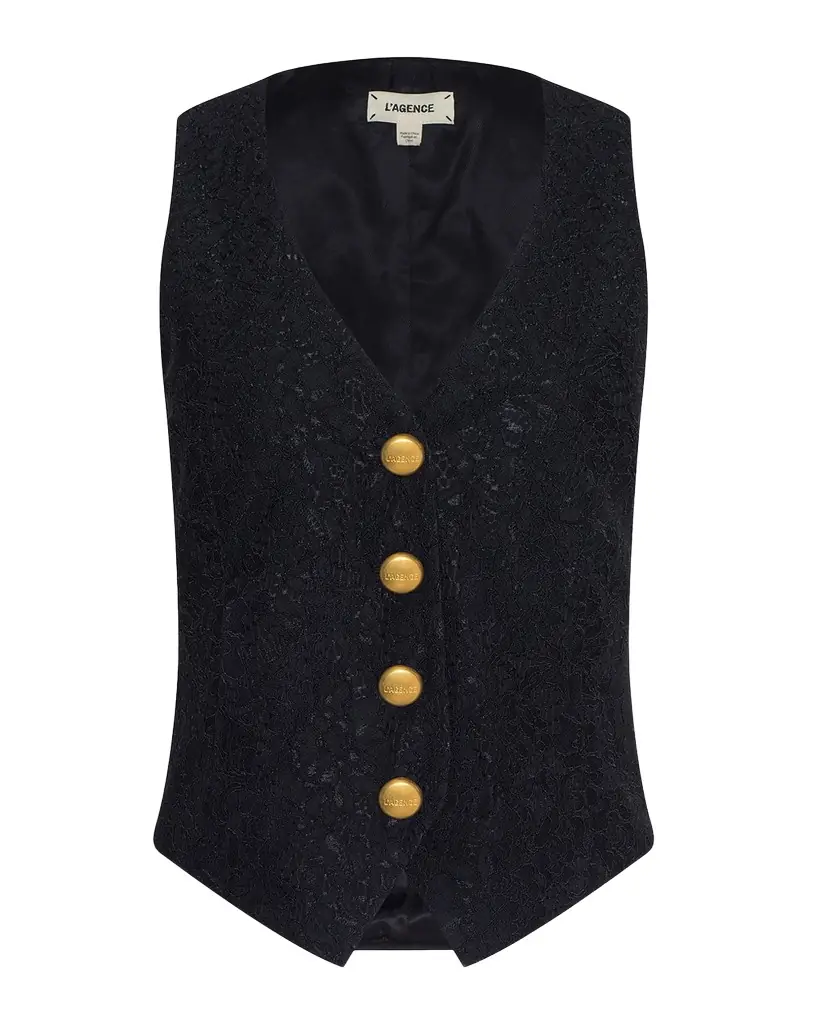 L'Agence Kino Bonded Lace Vest | Image 1 L'Agence Kino Bonded Lace Vest | Image 1