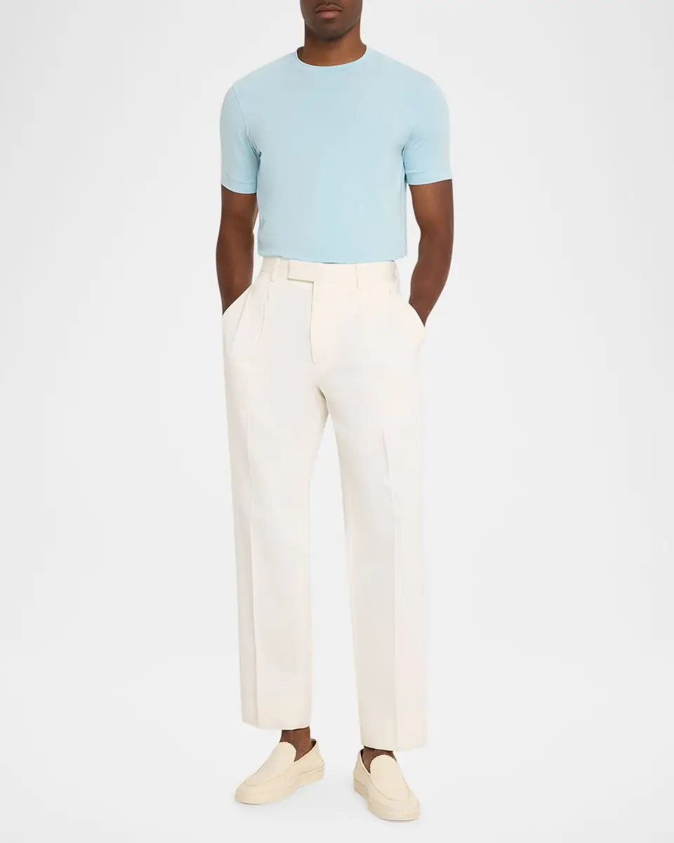 Giorgio Armani Men's Short-Sleeved Cotton Jersey T-Shirt | Thumbnail 2 Giorgio Armani Men's Short-Sleeved Cotton Jersey T-Shirt | Thumbnail 2