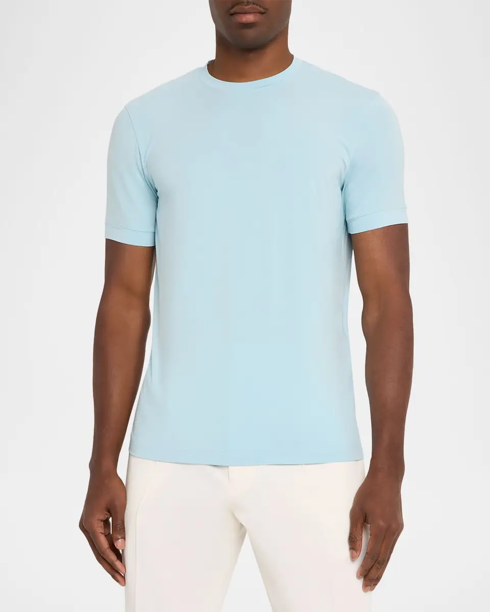 Giorgio Armani Men's Short-Sleeved Cotton Jersey T-Shirt | Thumbnail 4 Giorgio Armani Men's Short-Sleeved Cotton Jersey T-Shirt | Thumbnail 4