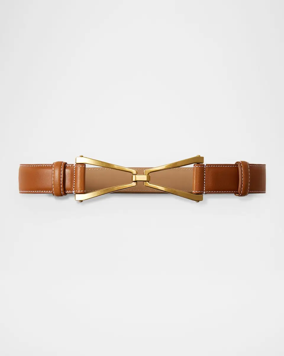 Veronica Beard V Leather Belt | Thumbnail 3