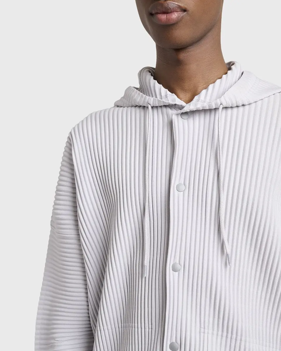 Homme Plissé Issey Miyake Men's Monthly Colors Pleated Snap-Front Hoodie | Thumbnail 5 Homme Plissé Issey Miyake Men's Monthly Colors Pleated Snap-Front Hoodie | Thumbnail 5