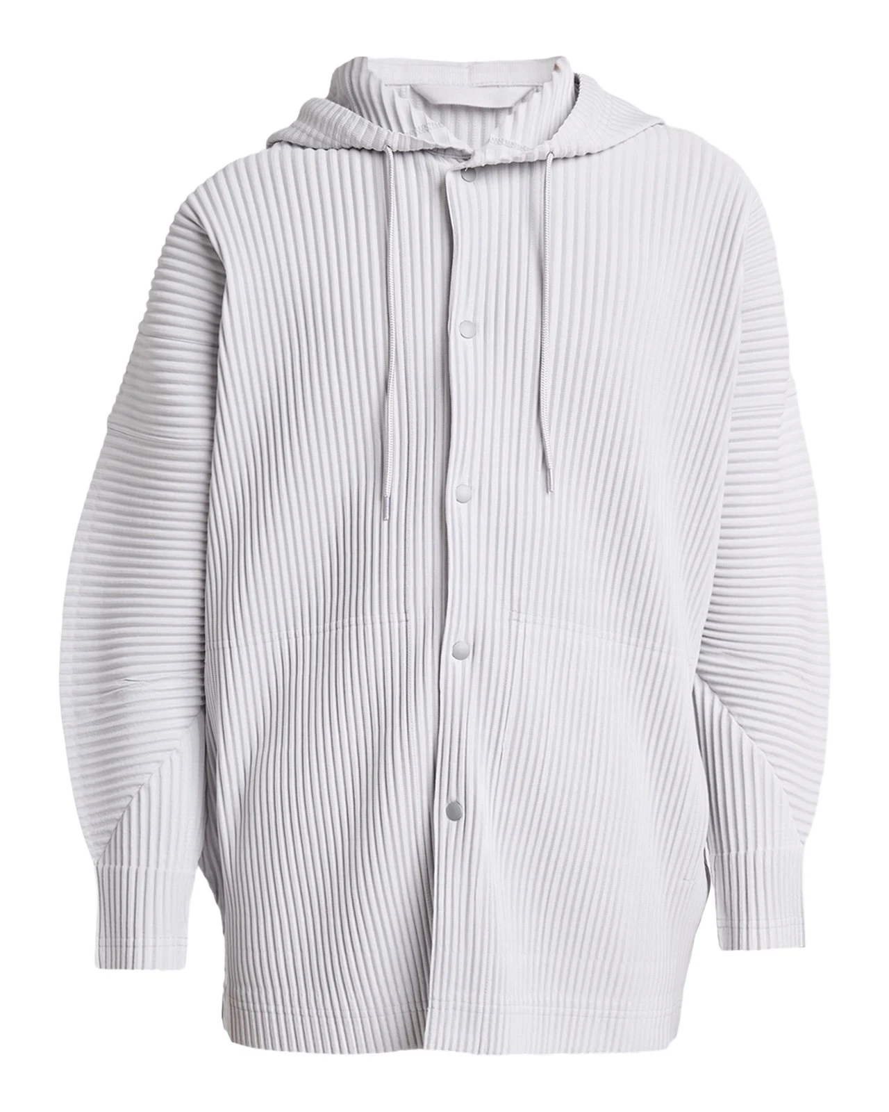 Homme Plissé Issey Miyake Men's Monthly Colors Pleated Snap-Front Hoodie