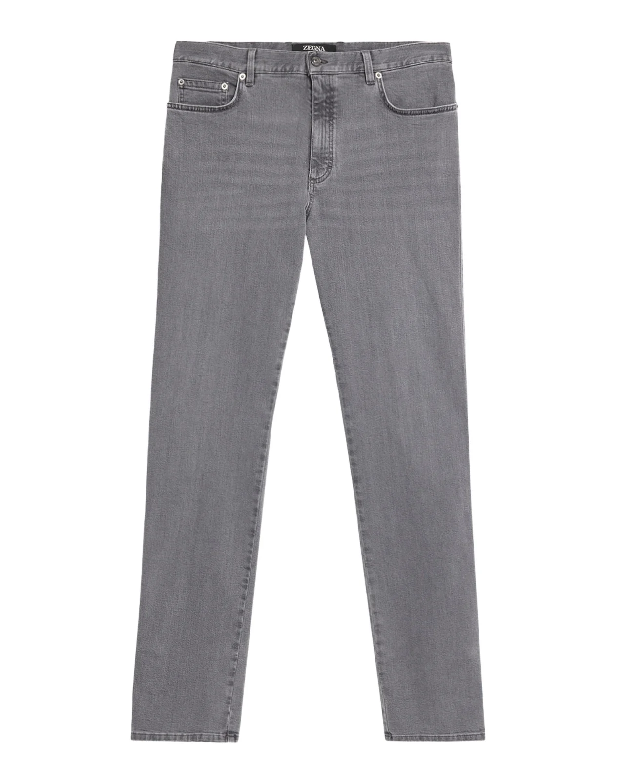 Zegna Men's Grey Denim Slim-Straight Leg Jeans