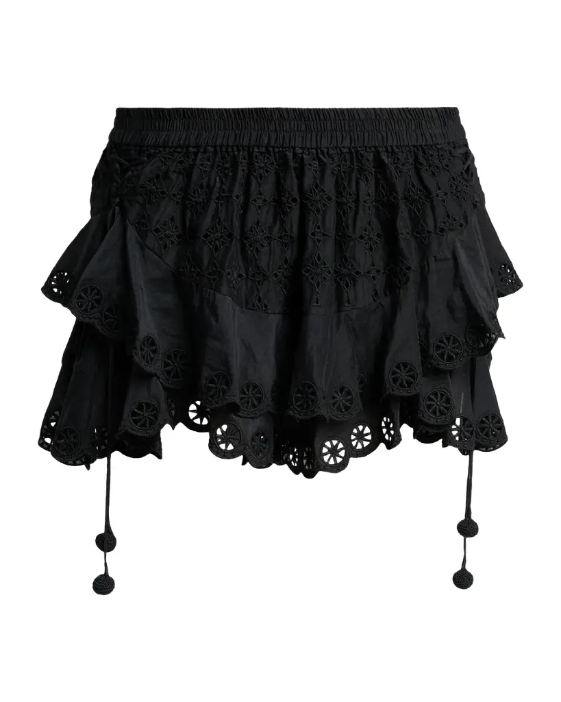 Neis Eyelet Ruffle Pull-On Shorts Neis Eyelet Ruffle Pull-On Shorts