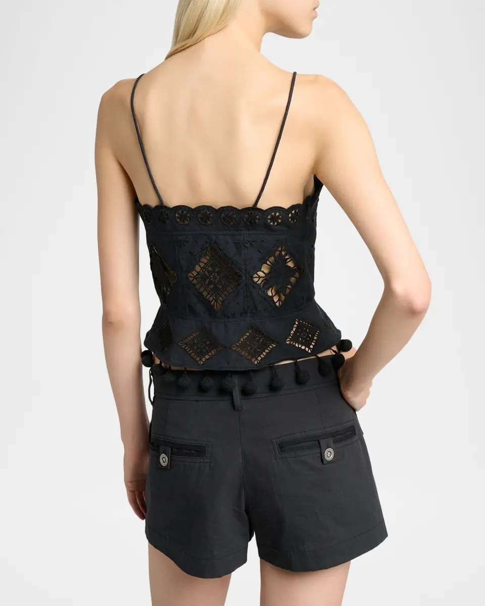Isabel Marant Nelssy Broderie Anglaise Sleeveless Top | Thumbnail 2