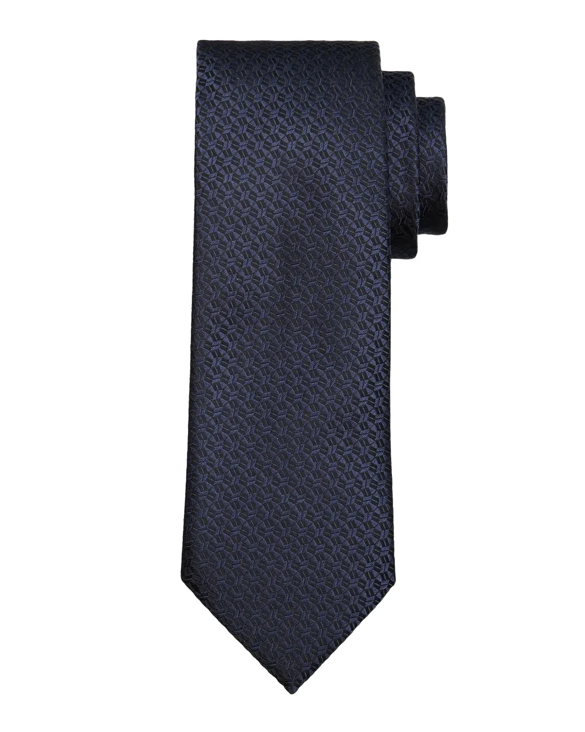 Men's Tonal Geometric Jacquard Silk Tie