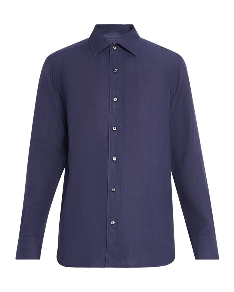 Men's Oasi Lino Linen Button-Down Shirt Men's Oasi Lino Linen Button-Down Shirt
