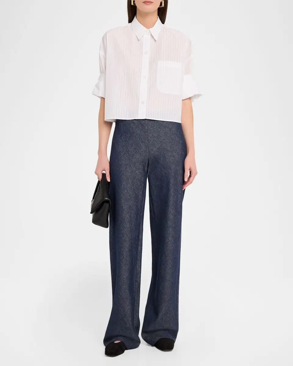 TWP Next Ex Striped Cropped Shirt | Thumbnail 2 TWP Next Ex Striped Cropped Shirt | Thumbnail 2