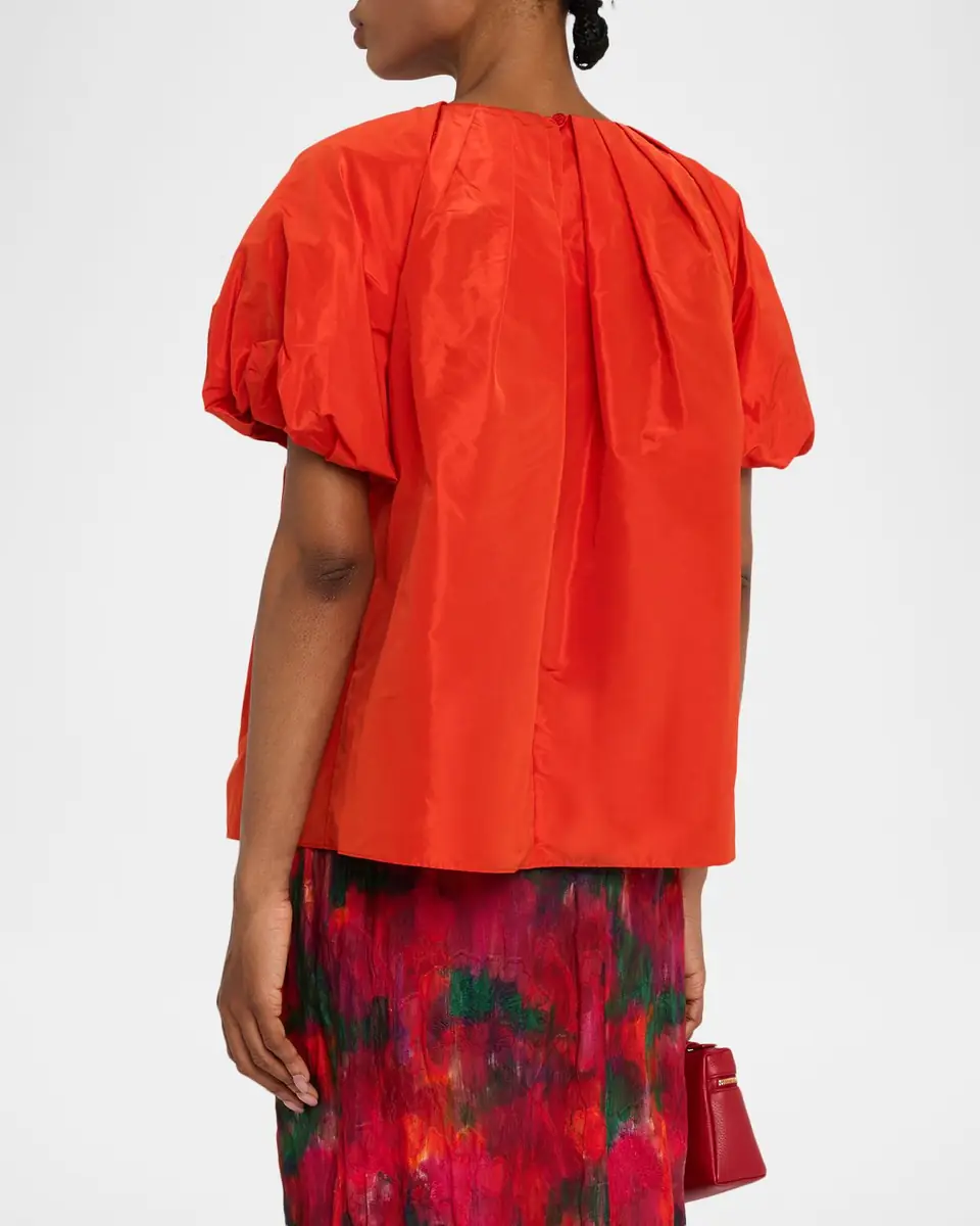 Lafayette 148 New York Pleated Puff-Sleeve Blouse | Thumbnail 3 Lafayette 148 New York Pleated Puff-Sleeve Blouse | Thumbnail 3