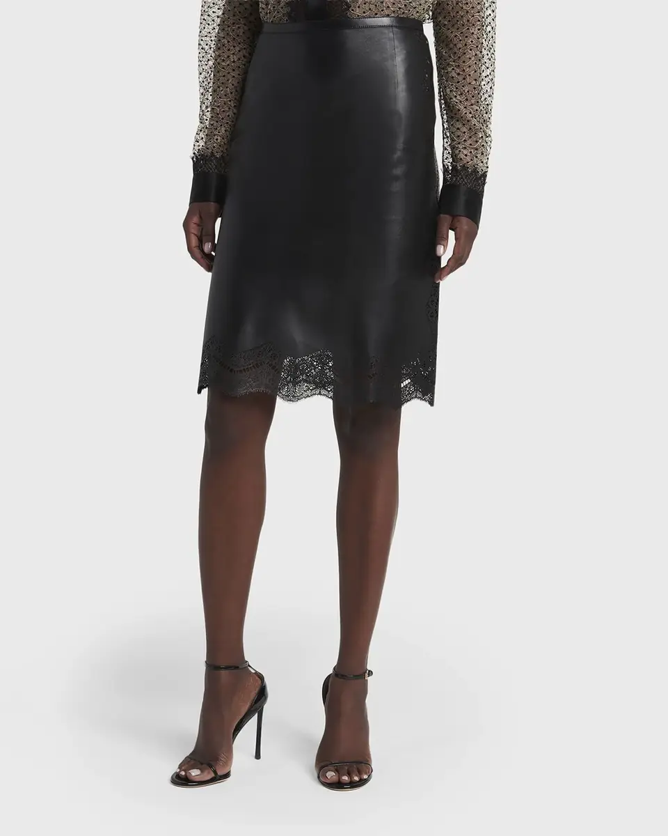 Tom Ford Lace Laser-Cut Leather Skirt | Thumbnail 4 Tom Ford Lace Laser-Cut Leather Skirt | Thumbnail 4
