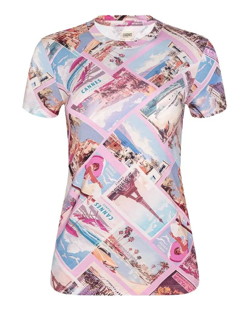 L'Agence Ressi Short-Sleeve Postcard Tee | Image 1 L'Agence Ressi Short-Sleeve Postcard Tee | Image 1