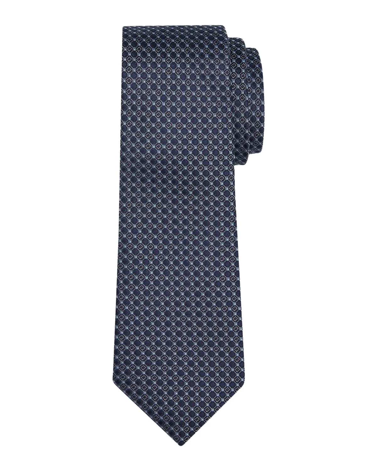 Giorgio Armani Men's Micro-Geometric Circle Silk Tie