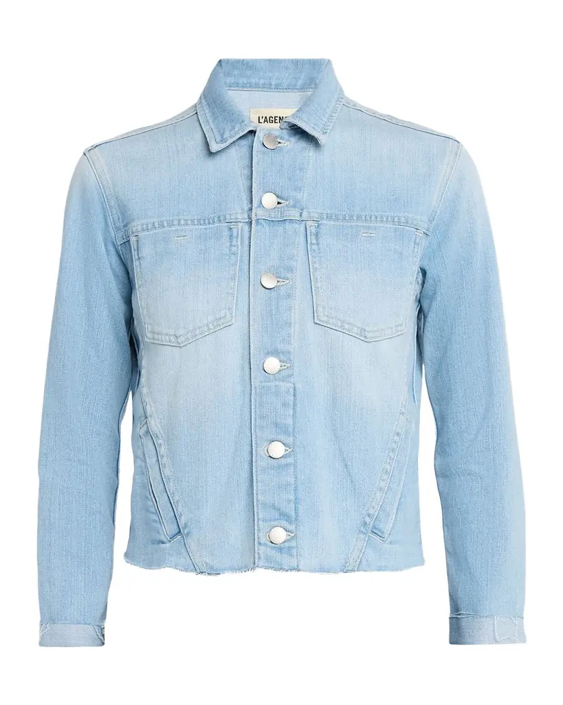 L'Agence Janelle Slim Raw-Edge Jacket