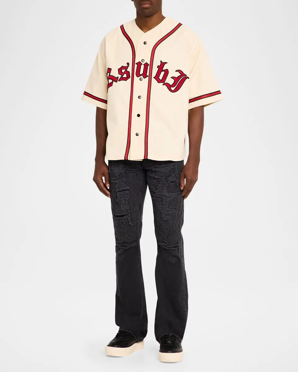 Ksubi Men's Kball Embroidered Twill Baseball Jersey | Thumbnail 2 Ksubi Men's Kball Embroidered Twill Baseball Jersey | Thumbnail 2