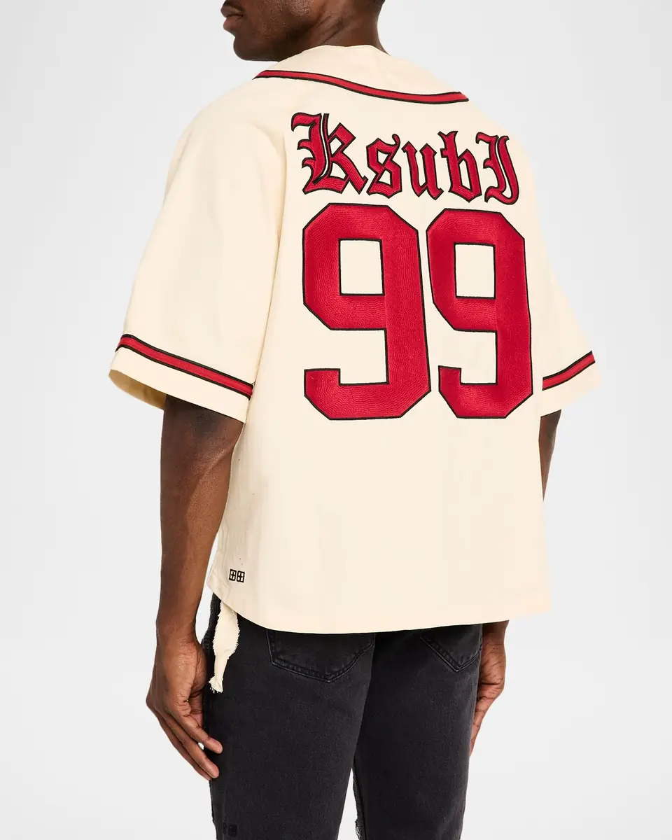 Ksubi Men's Kball Embroidered Twill Baseball Jersey | Thumbnail 3 Ksubi Men's Kball Embroidered Twill Baseball Jersey | Thumbnail 3