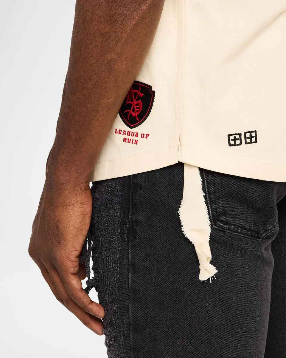 Ksubi Men's Kball Embroidered Twill Baseball Jersey | Thumbnail 5 Ksubi Men's Kball Embroidered Twill Baseball Jersey | Thumbnail 5