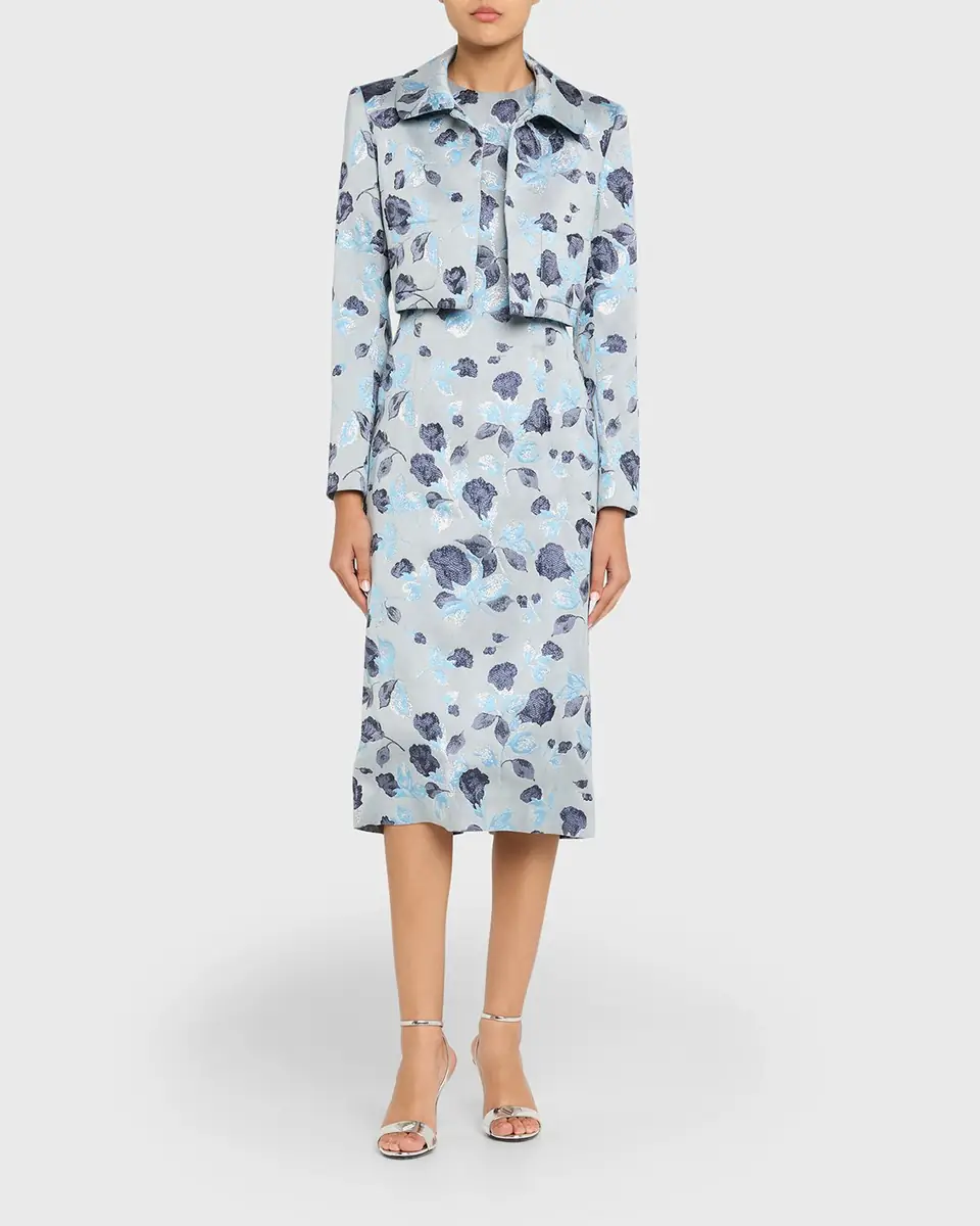 PRABAL GURUNG Metallic Floral Jacquard Bolero Jacket | Thumbnail 2