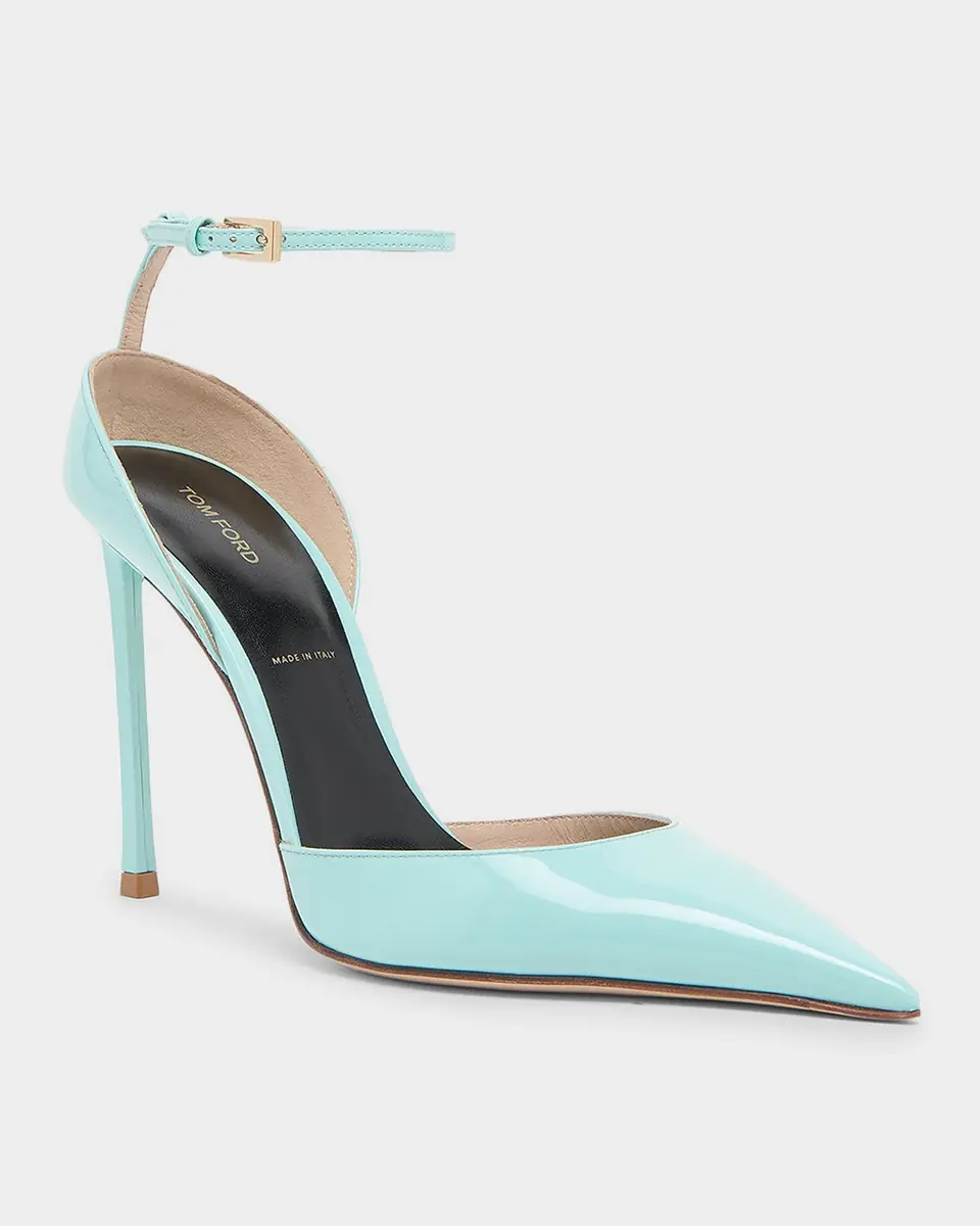 Tom Ford 105mm Patent Leather Ankle-Strap Pumps | Thumbnail 4 Tom Ford 105mm Patent Leather Ankle-Strap Pumps | Thumbnail 4