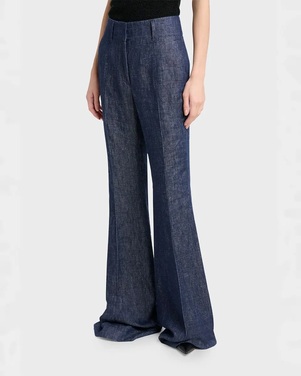 Gabriela Hearst Rhein Pintuck Linen Flare Pants | Thumbnail 4 Gabriela Hearst Rhein Pintuck Linen Flare Pants | Thumbnail 4