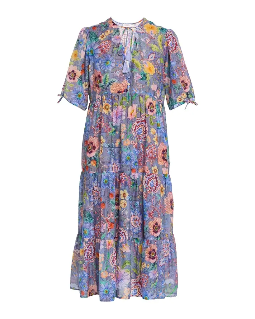 Johnny Was Lilliana Tiered Midi Dress | Image 1 Johnny Was Lilliana Tiered Midi Dress | Image 1