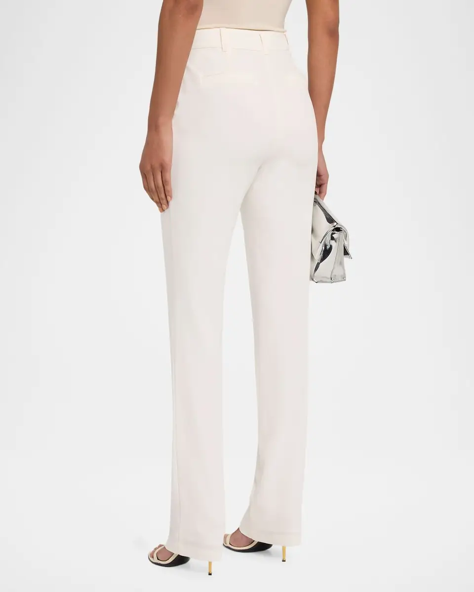 Cinq à Sept Kerry Slim Straight-Leg Crepe Pants | Thumbnail 2 Cinq à Sept Kerry Slim Straight-Leg Crepe Pants | Thumbnail 2