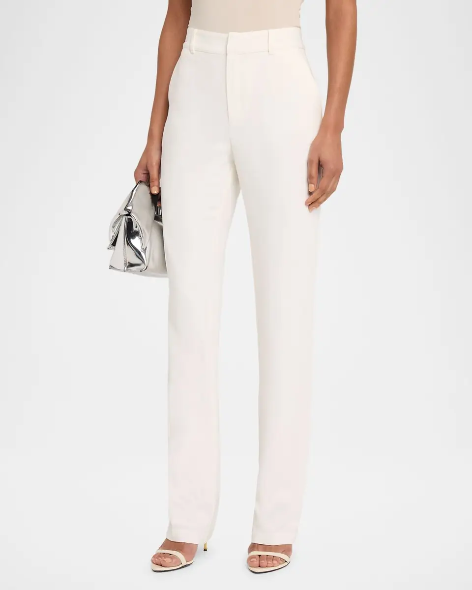 Cinq à Sept Kerry Slim Straight-Leg Crepe Pants | Thumbnail 3 Cinq à Sept Kerry Slim Straight-Leg Crepe Pants | Thumbnail 3
