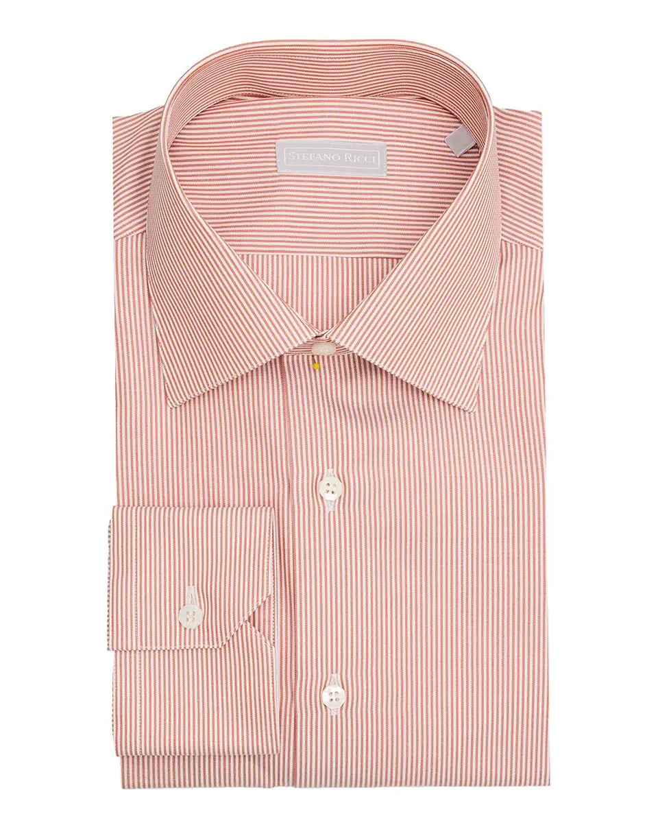 Stefano Ricci Men's Cotton Bicolor Stripe Dress Shirt | Thumbnail 3 Stefano Ricci Men's Cotton Bicolor Stripe Dress Shirt | Thumbnail 3