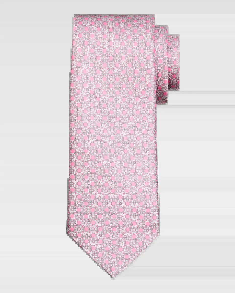 Stefano Ricci Men's Geometric Circle Silk Tie | Thumbnail 2 Stefano Ricci Men's Geometric Circle Silk Tie | Thumbnail 2