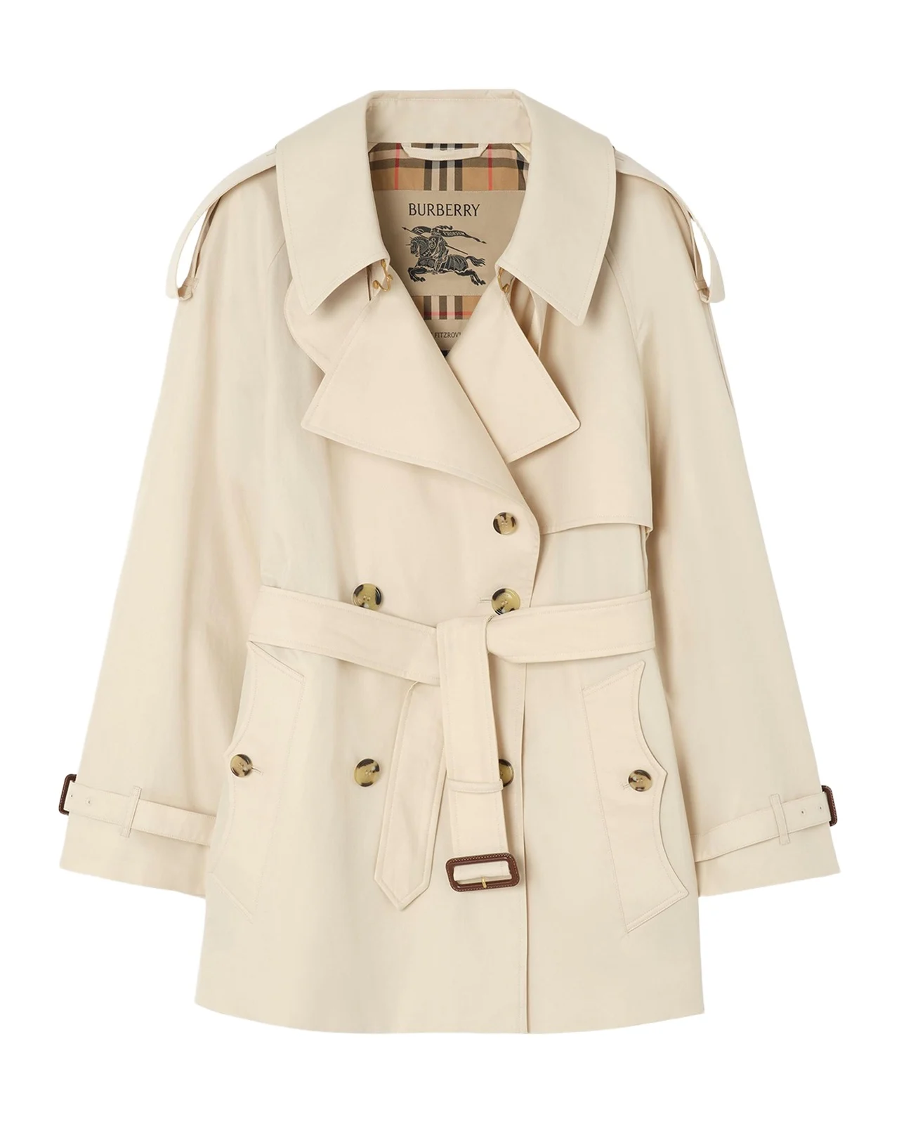 Fitzrovia Tropical Gabardine Short Trench Coat Fitzrovia Tropical Gabardine Short Trench Coat
